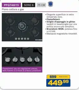 Euronics Bruno Piano cottura a gas offerta