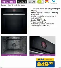 Euronics Bruno Forno pirolitico da incasso offerta