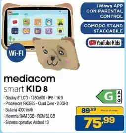 Euronics Bruno mediacom smart KID 8 offerta