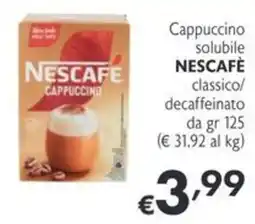 SuperW Cappuccino solubile Nescafé classico offerta