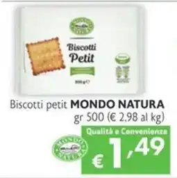 SuperW Biscotti petit MONDO NATURA offerta