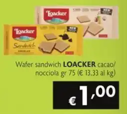SuperW Wafer sandwich LOACKER cacao offerta