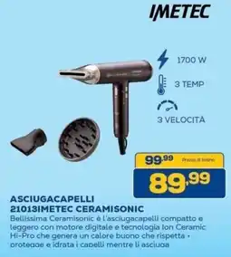 Euronics Bruno Asciugacapelli 21013Imetec Ceramisonic offerta
