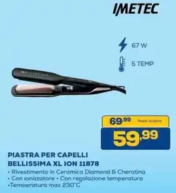 Euronics Bruno Imetec Piastra per capelli Bellissima XL Ion 11878 offerta