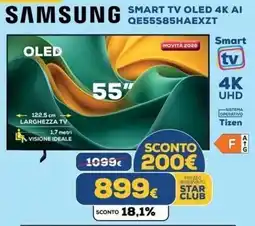 Euronics Tufano Samsung 55" OLED 4K AI Smart TV offerta