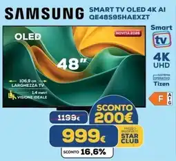 Euronics Tufano Samsung 48" OLED 4K AI Smart TV offerta