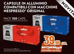Expert Capsule in alluminio compatibili con macchine Nespresso* original Lavazza offerta