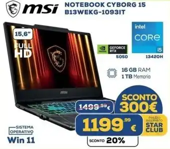 Msi NOTEBOOK CYBORG 15