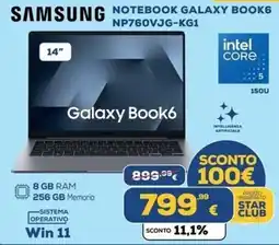 Euronics Tufano Samsung Notebook Galaxy Book6 offerta