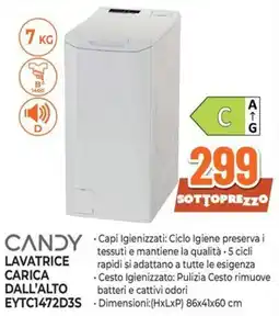 Extracoop Candy lavatrice carica dall'alto offerta