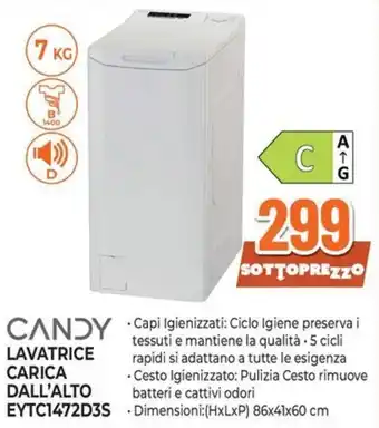 Candy lavatrice carica dall'alto