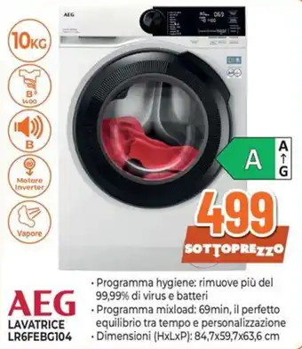 AEG Lavatrice LR6FEBG104