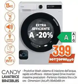Extracoop Candy lavatrice BR413BL8S offerta