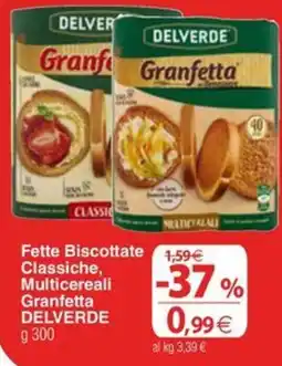 Docks Cash&Carry Fette Biscottate Classiche, Multicereali Granfetta DELVERDE offerta