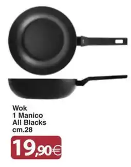 Docks Cash&Carry Wok 1 Manico All Blacks offerta