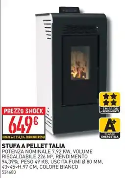 Ottimax Stufa a pellet Talia offerta