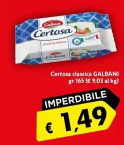 Eurospesa Certosa classica Galbani offerta