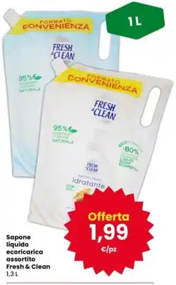 Interspar Sapone liquido ecoricarica assortito Fresh & Clean offerta
