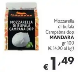 SuperW Mozzarella di bufala Campagna dop Mandara offerta