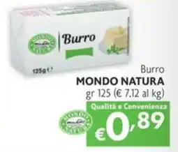 SuperW Burro MONDO NATURA offerta