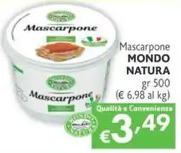 SuperW Mascarpone Mondo Natura offerta