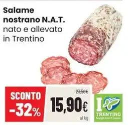 Coop Trentino Salame nostrano N.A.T. offerta