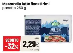 Coop Trentino Mozzarella latte fieno Brimi offerta