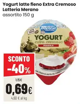 Coop Trentino Yogurt latte fieno Extra Cremoso Latteria Merano offerta