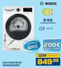 Euronics Bruno Asciugatrice Bosch offerta