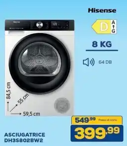 Euronics Bruno Asciugatrice Hisense offerta