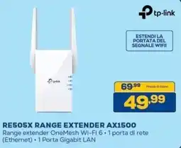 Euronics Bruno tp-link RE505X Range Extender AX1500 offerta