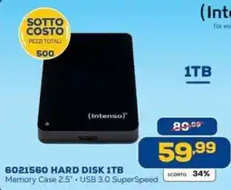 Euronics Bruno Intenso hard disk 1tb offerta