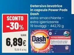 Coop Trentino Detersivo lavatrice in capsule Power Pods Dash offerta