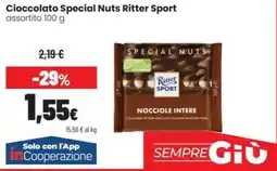 Coop Trentino Cioccolato Special Nuts Ritter Sport offerta