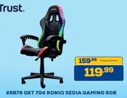 Euronics Bruno Trust 25979 GXT 704 Roniq Sedia Gaming RGB offerta