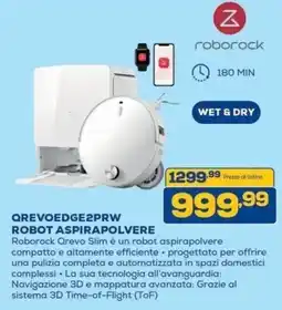 Euronics Bruno Roborock QREVOEDGE2PRW Robot Aspirapolvere offerta