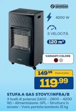 Euronics Bruno Stufa a gas Stovy/Infra/B offerta