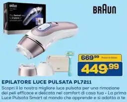 Euronics Bruno Epilatore luce pulsata Braun PL7211 offerta