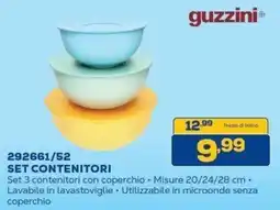 Euronics Bruno Guzzini set contenitori offerta