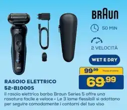 Euronics Bruno Rasoio elettrico barba Braun Series 5 offerta