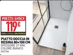 Ottimax Piatto doccia in resina offerta