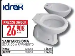Ottimax Sanitari Sigma scarico a pavimento offerta