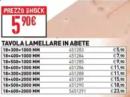 Ottimax Tavola lamellare in abete offerta