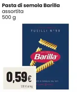 Coop famiglia cooperativa Pasta di semola Barilla assortita offerta