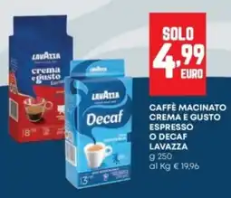 Panorama Caffè macinato Lavazza offerta