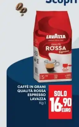 Panorama Caffè in grani qualità rossa espresso Lavazza offerta