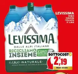 Mercati Alimentari Levissima acqua naturale frizzante offerta
