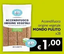 Maxi Supermercati Accendifuoco origine vegetale Mondo Pulito offerta