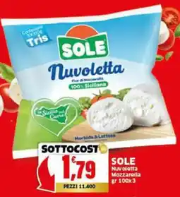 Mercati Alimentari Sole Nuvoletta Mozzarella offerta