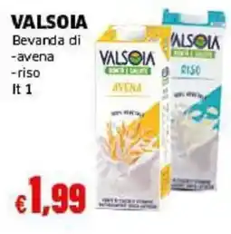 Mercati Alimentari Beveranda di avena riso Valsòia offerta